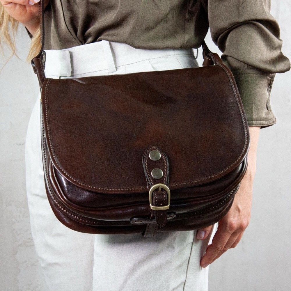 VERA PEllE ITALY "KARA" - Luxurious Italian Handbag made of Genuine Leather,